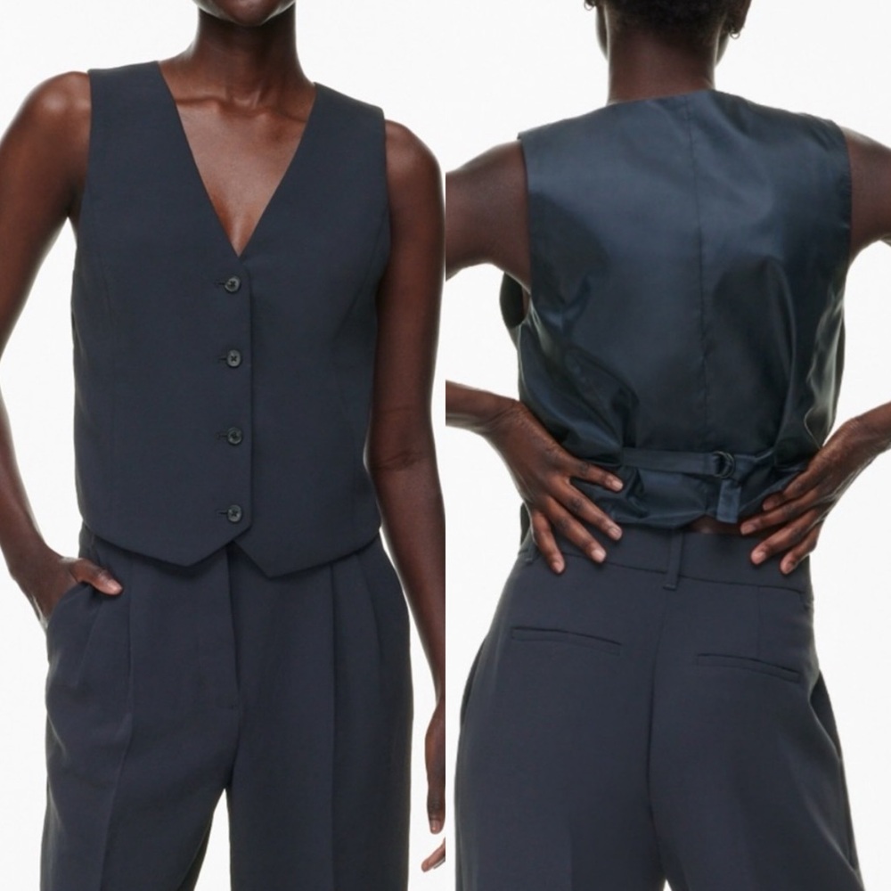 Wilfred Aritzia Pesci Vest Top Navy